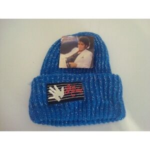 MICHAEL JACKSON 80S  THRI beanie knit toboggan  DEADSTOCK  HAT CAP VINTAGE T4